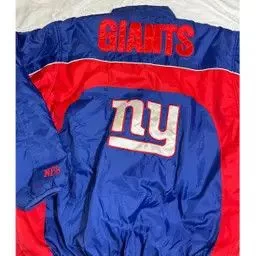 NFL Denim Jackets Vintage 1990s NFL Varsity Jacket Double Sided New York Multi