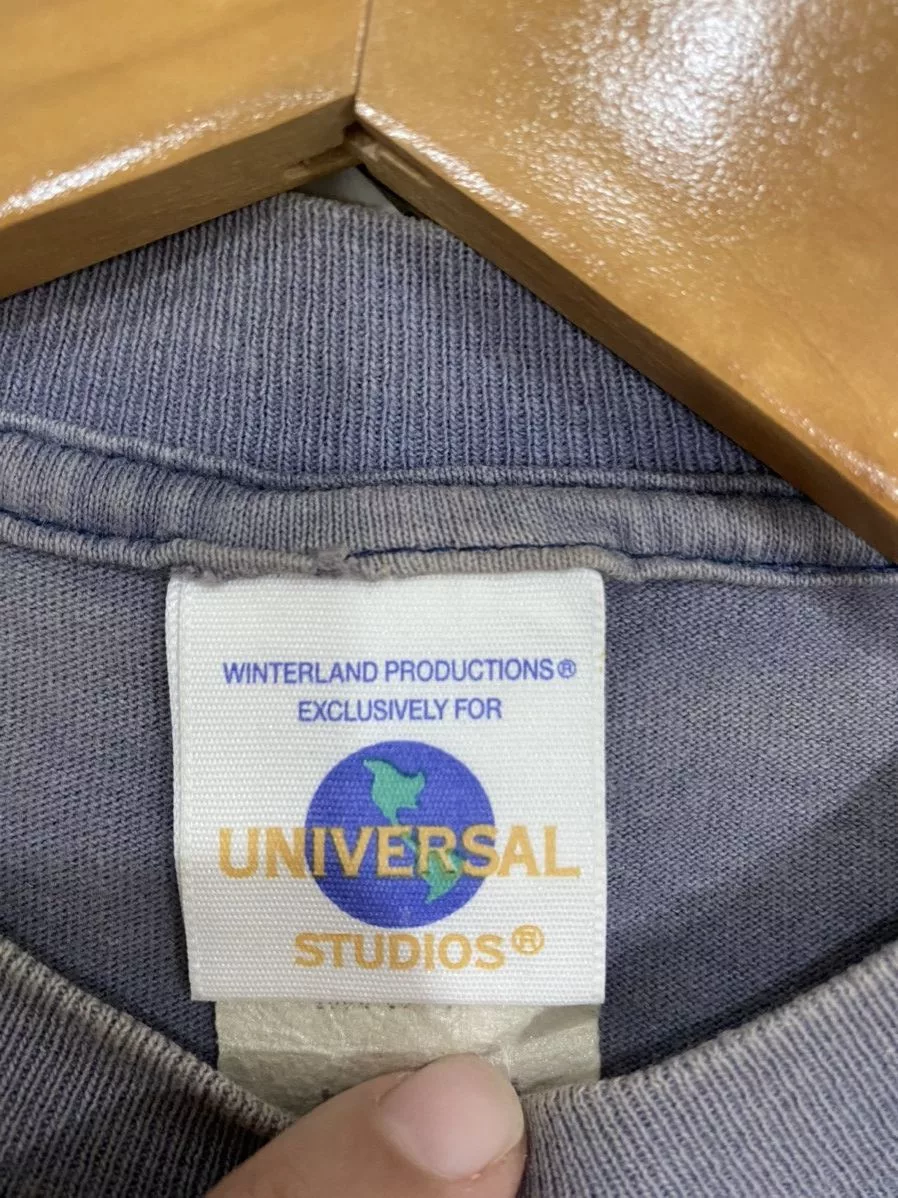 Universal Studios Short Sleeve T Shirts Universal Studios × Vintage ✅ VINTAGE JURASSIC PARK universal studios hollywood 1997 tee Blue