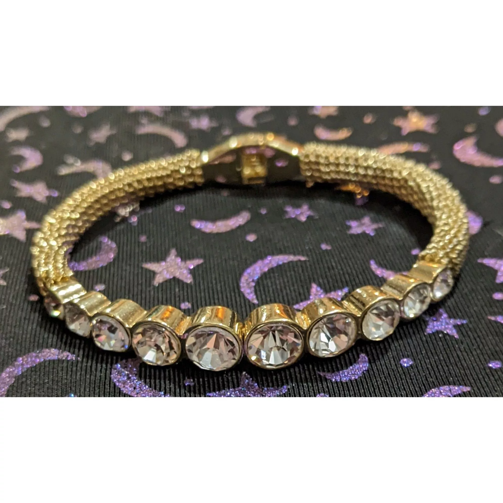 Other Bracelets Other Gold Rhinestone Gemmed Statement Bracelet