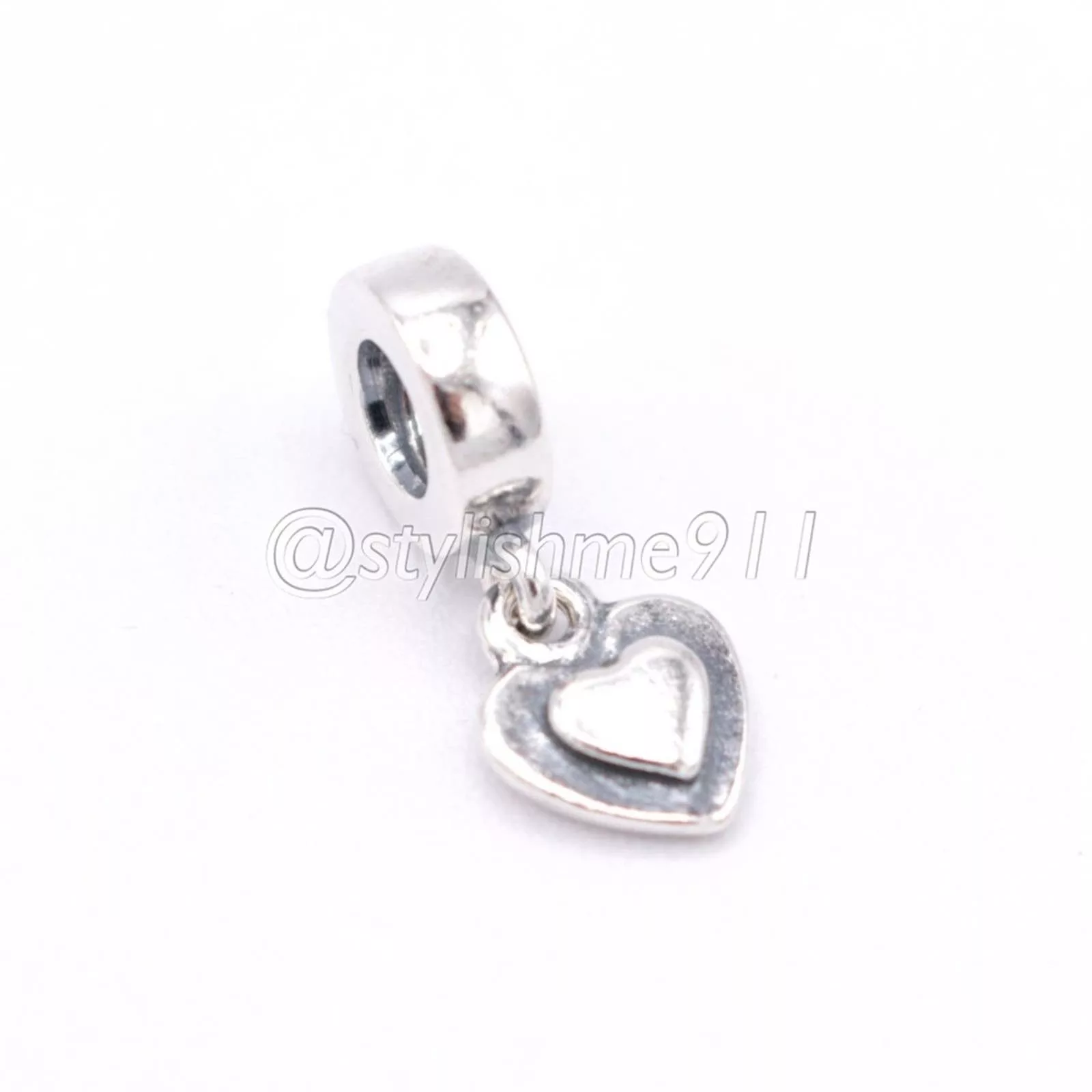 pandora Bracelets Authentic PANDORA Silver Heart Dangle - 790373
