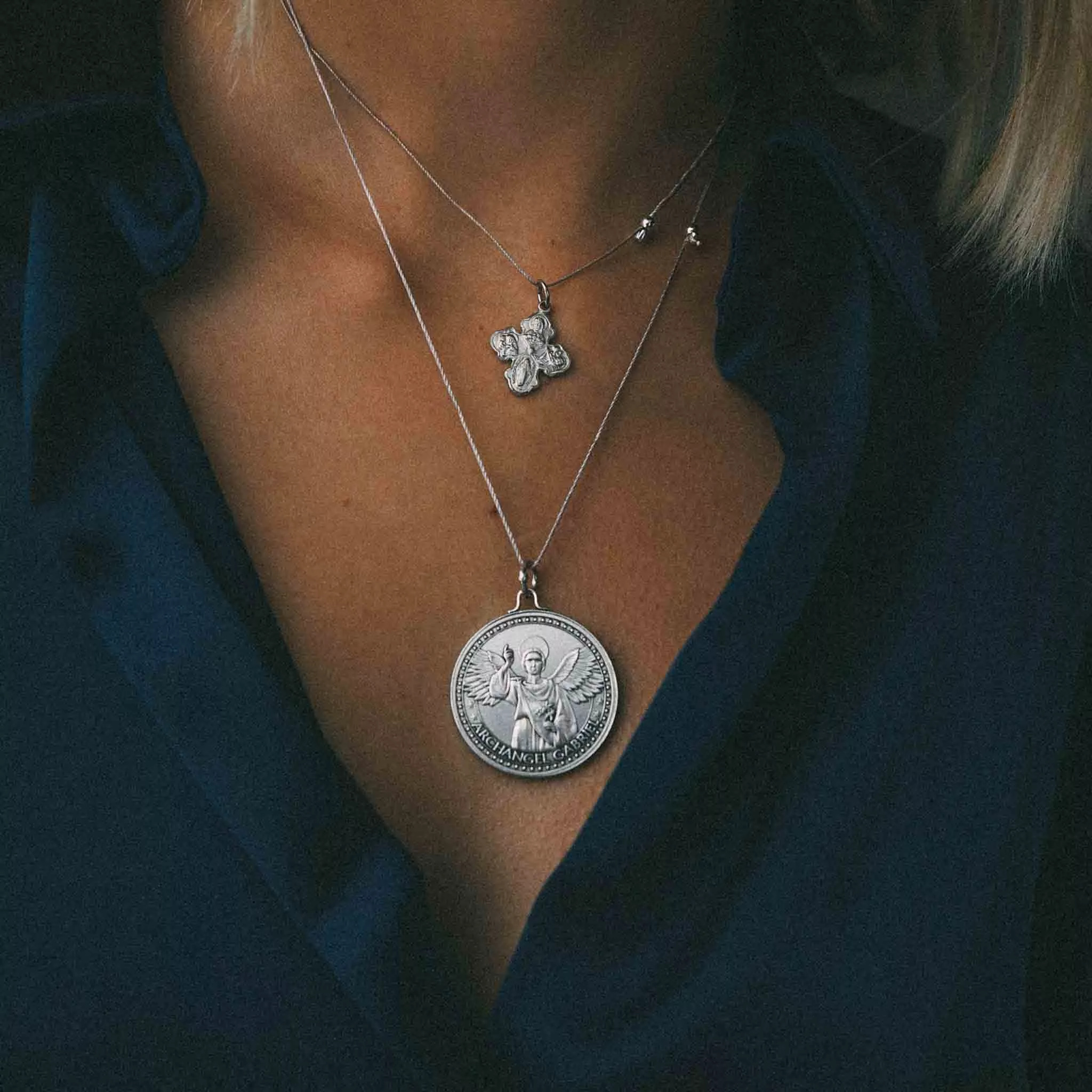 Mother Mary & Archangel Gabriel Guidance Chain Necklace
