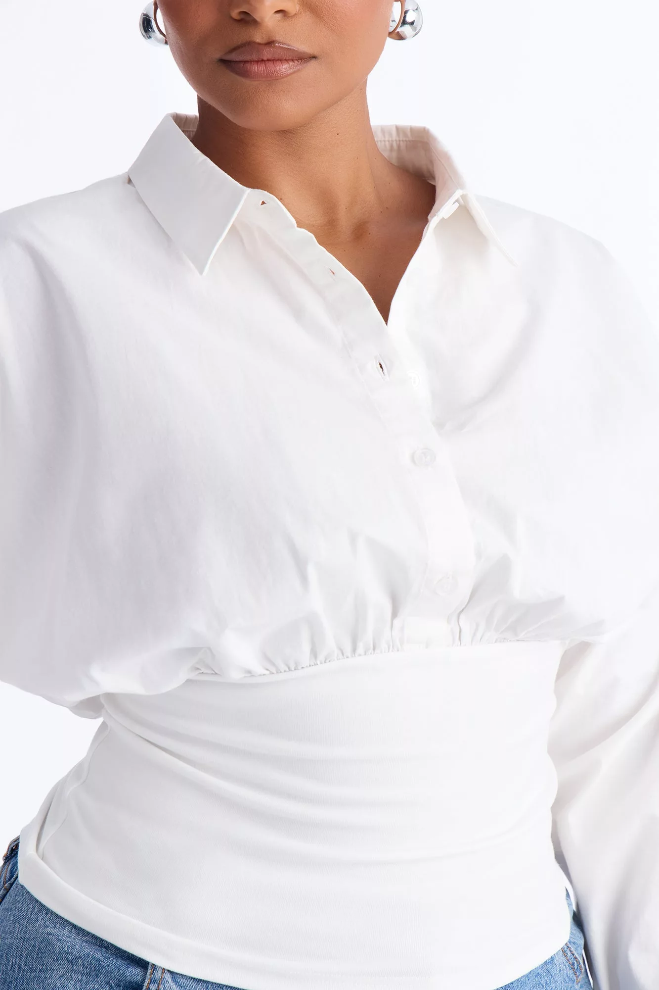 Quiet Crush Button Up Blouse - White