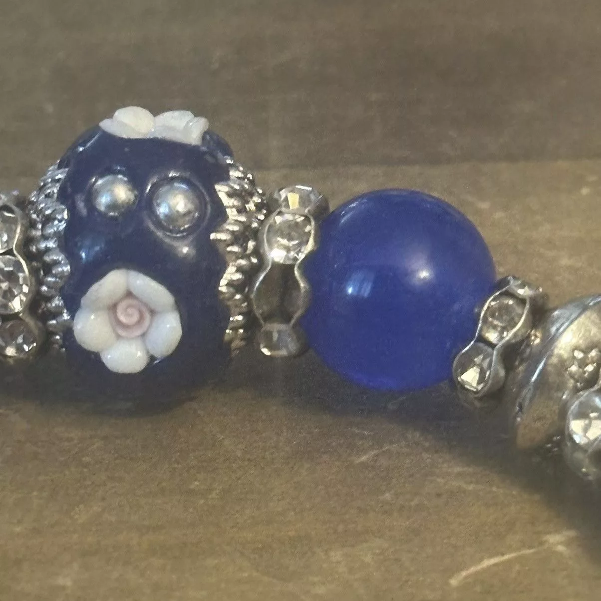 Other Bracelets Other Handmade bead charm stretch bracelet Silver