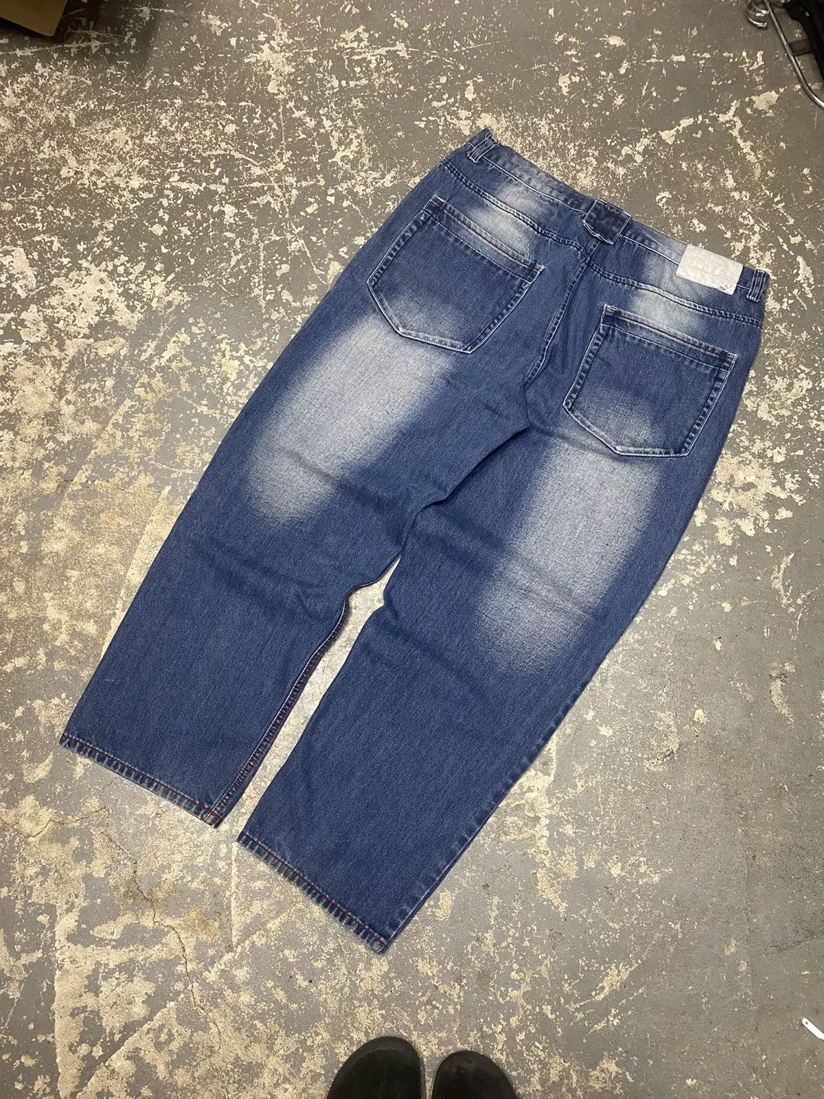 JNCO Denim JNCO × Southpole × Vintage Vintage Akademiks Embroidered Baggy Denim Jean Pants Blue
