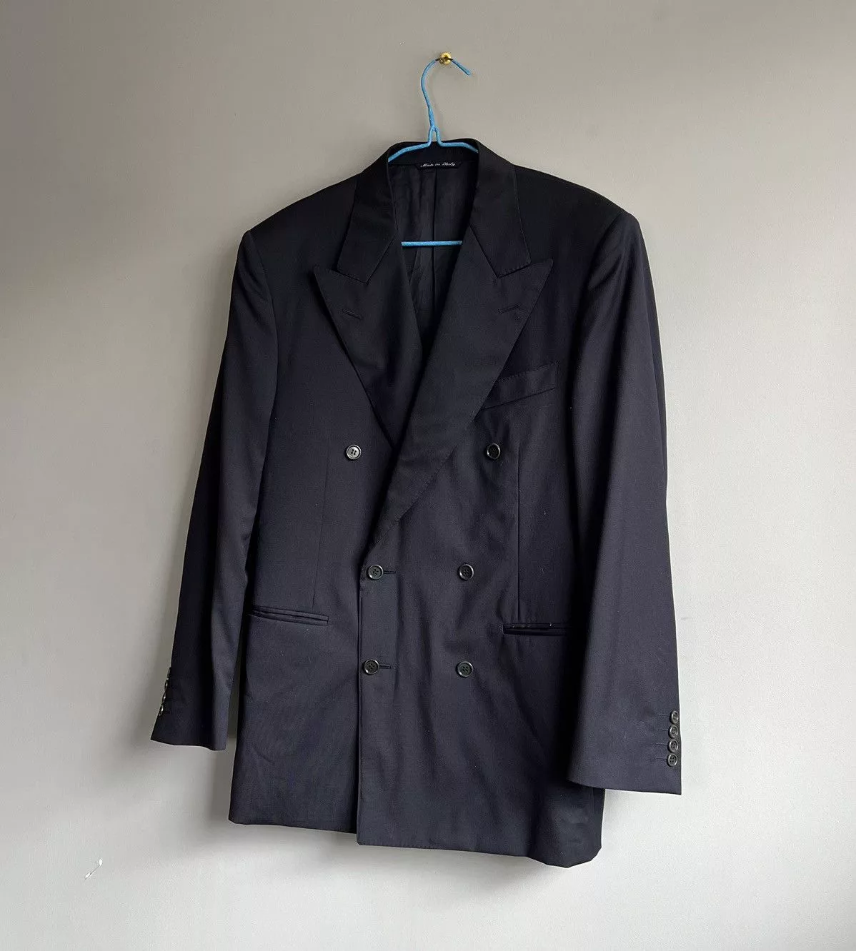 Canali Blazers Canali Wool Double Blazer Navy Blue Jacket Luxury