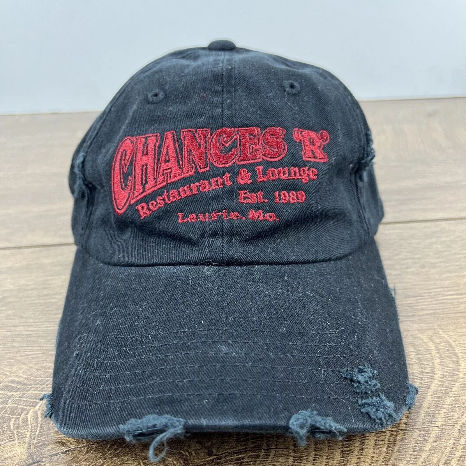 Other Hats Other Chances Restaurant Lounge Hat R Laurie MO Hat Adjustable Adu Black