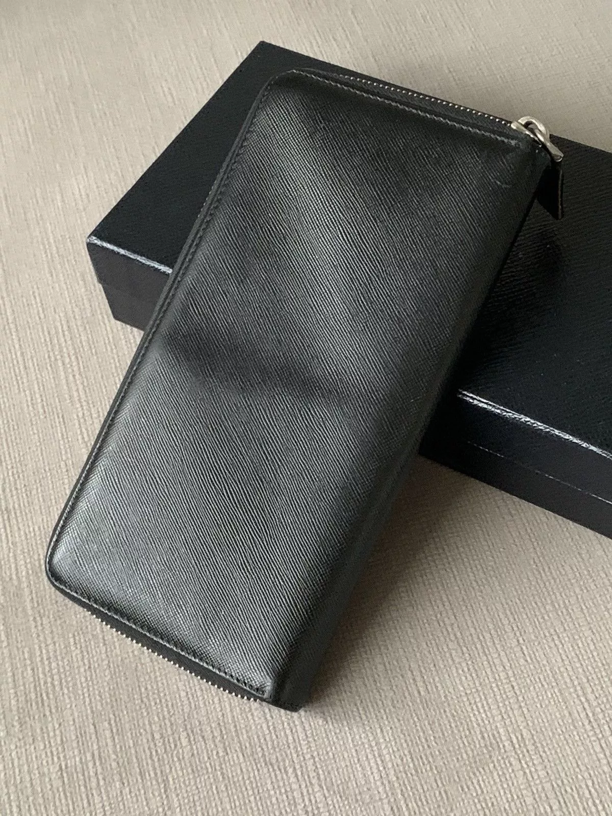 Prada Wallets Prada black leather wallet purse with box