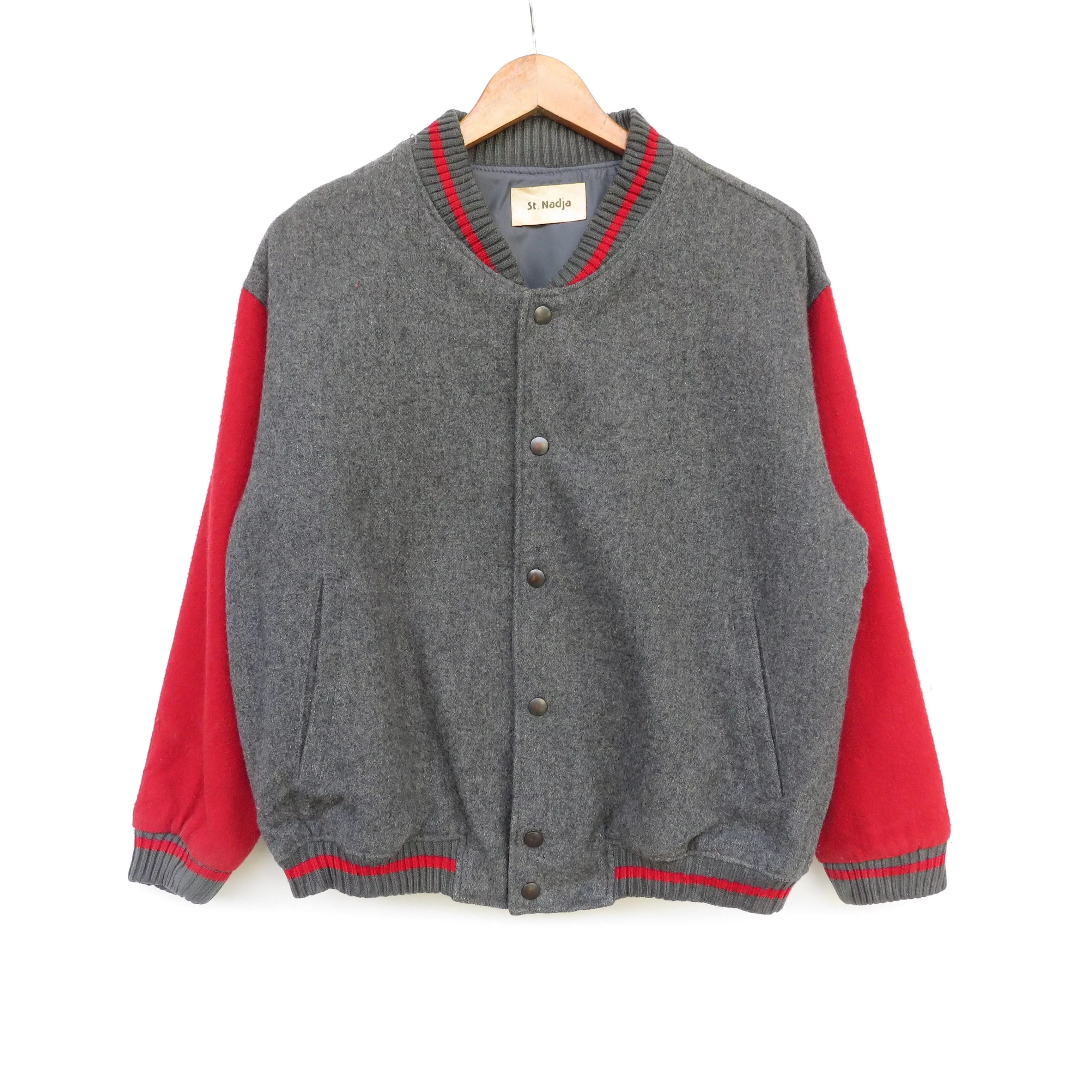 Vintage Light Jackets Vintage Varsity Wool Jacket 'Shoot Him Down' Multi