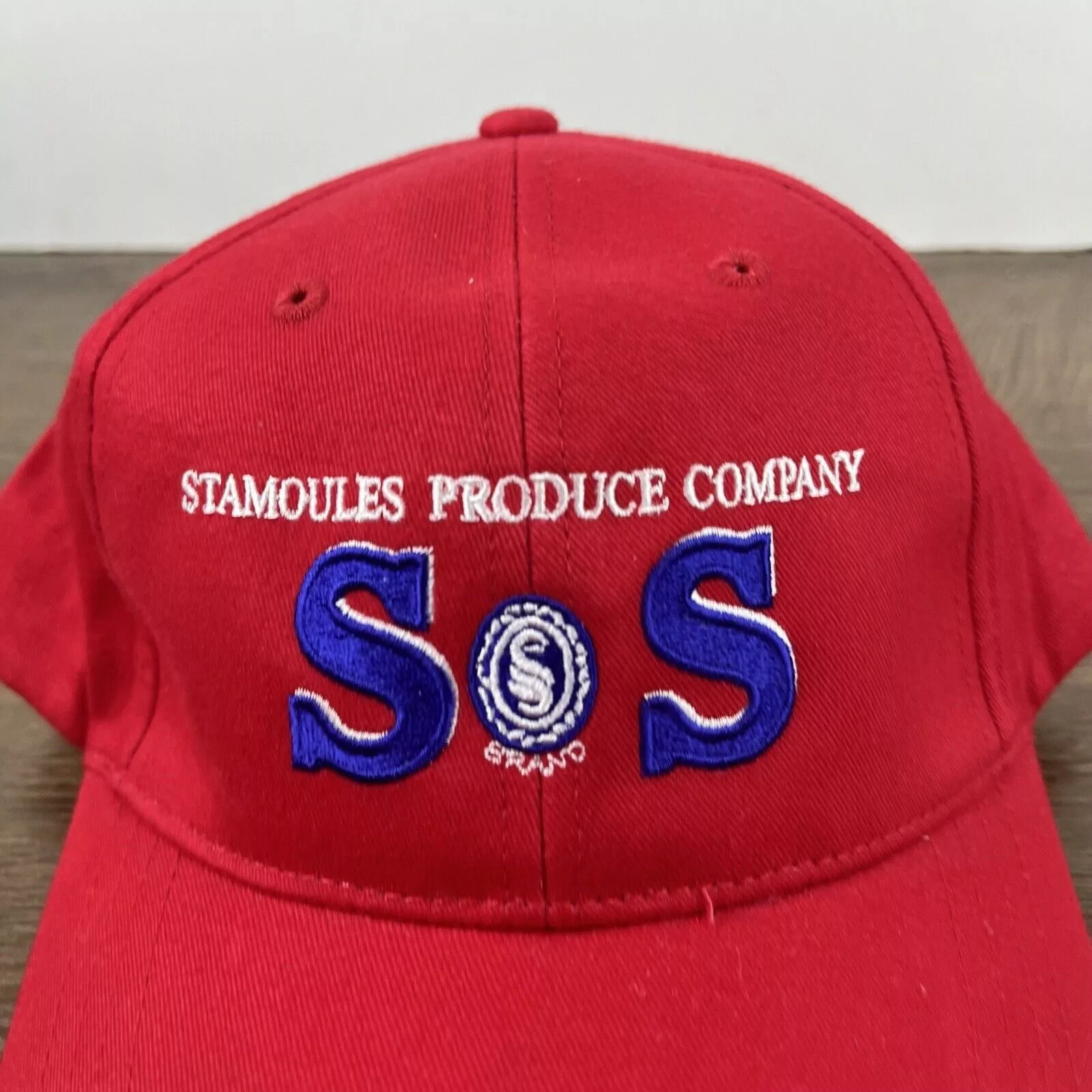 Other Hats Other Stomoules Produce Hat SOS Hat Red Cap Hat Adjustable Hat Red