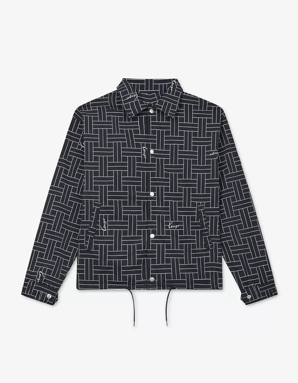 Kenzo Light Jackets Kenzo Black Kenzo Weave Windbreaker