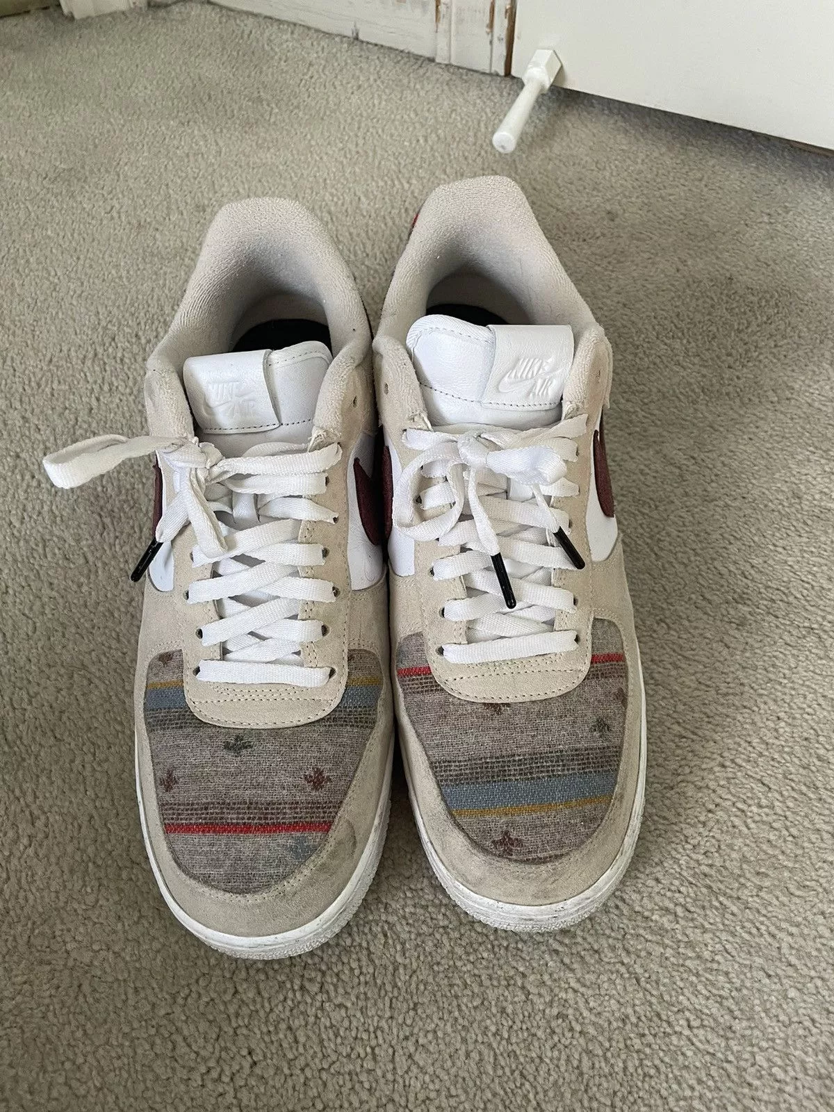 Nike Low Top Sneakers Nike × Pendleton NikeID x Pendleton custom suede Airforce 1s White