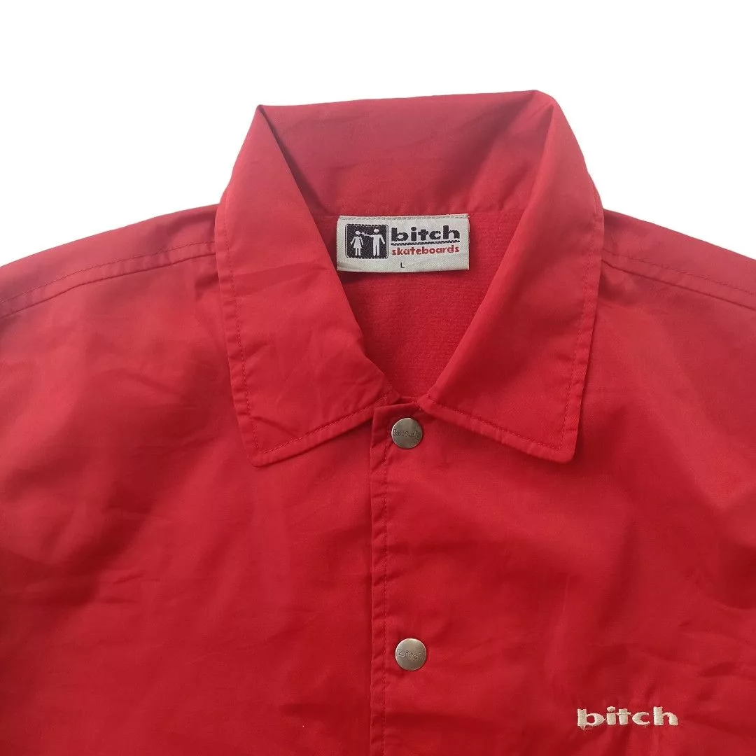 Other Light Jackets Other Vintage 90s Bitch Skateboard Coach Jacket Red