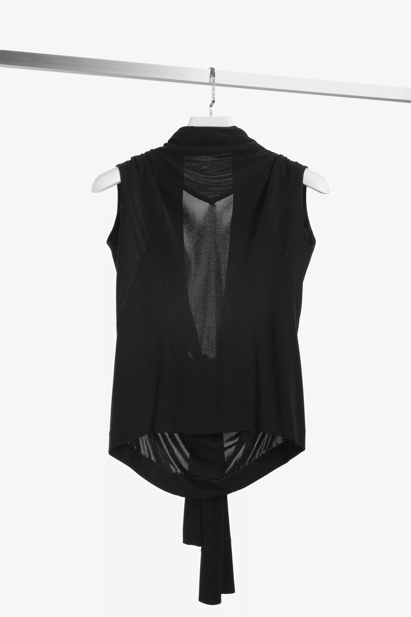 Balenciaga Blouses Balenciaga Black Draped Front Tie Top