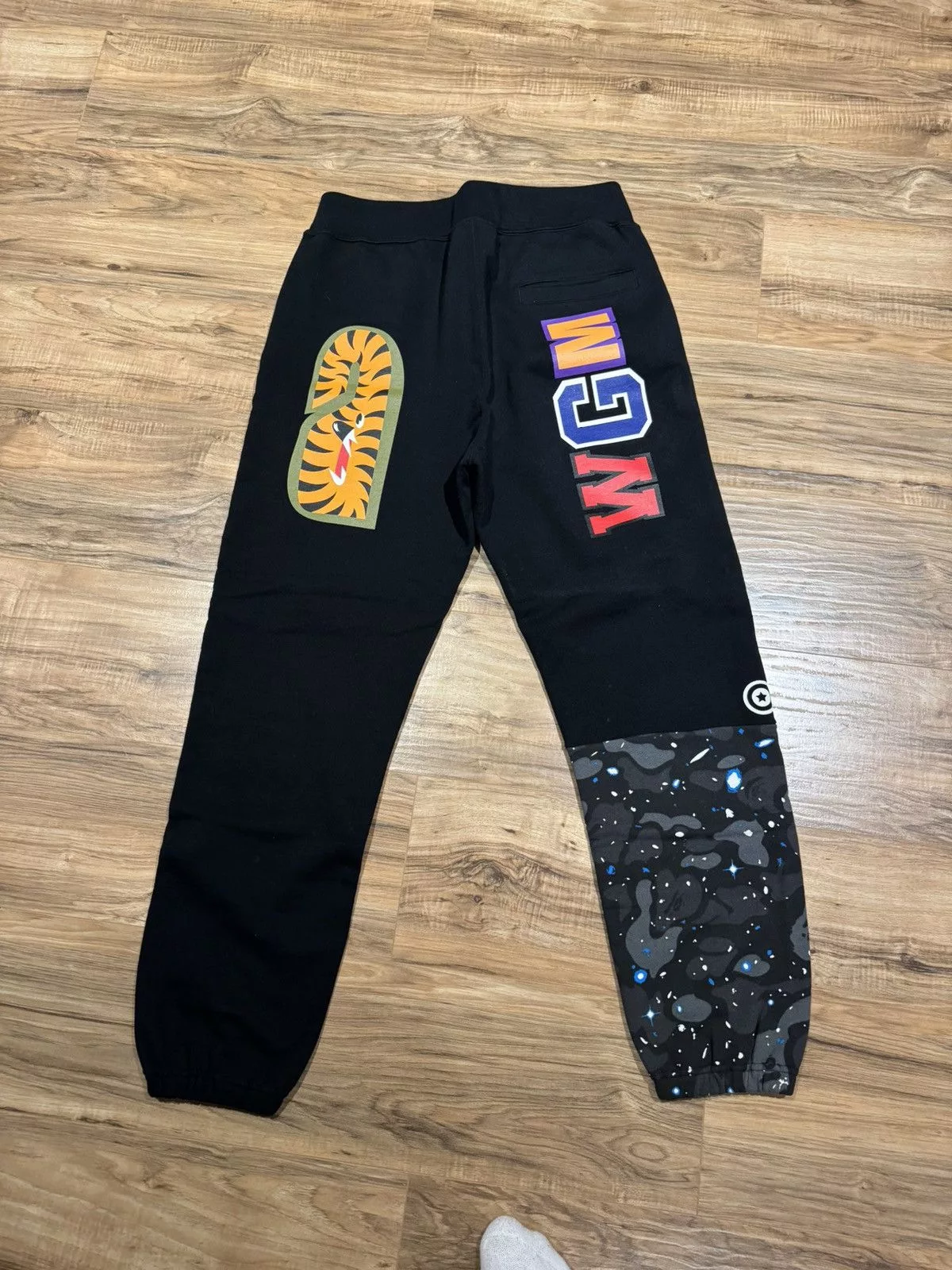 Bape Sweatpants Joggers Bape Space Camo Shark Sweat Pants Black