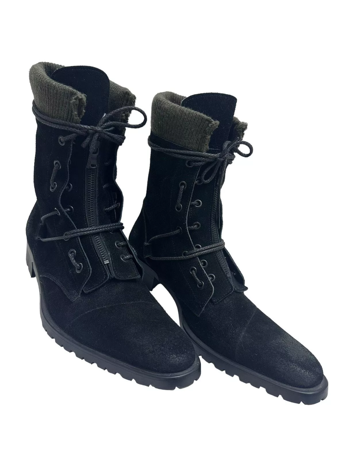 Genuine Leather Boots Genuine Leather × Issey Miyake × Tete Homme RARE ‼️ Vintage Issey Miyake Front Zip Leather Boots Black