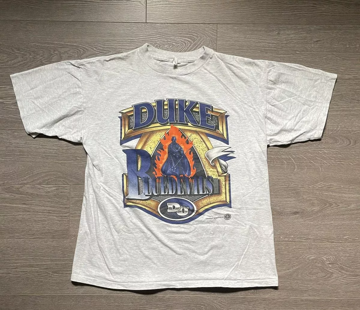 NCAA Short Sleeve T Shirts NCAA Vintage Duke Bluedevils Tee Gray