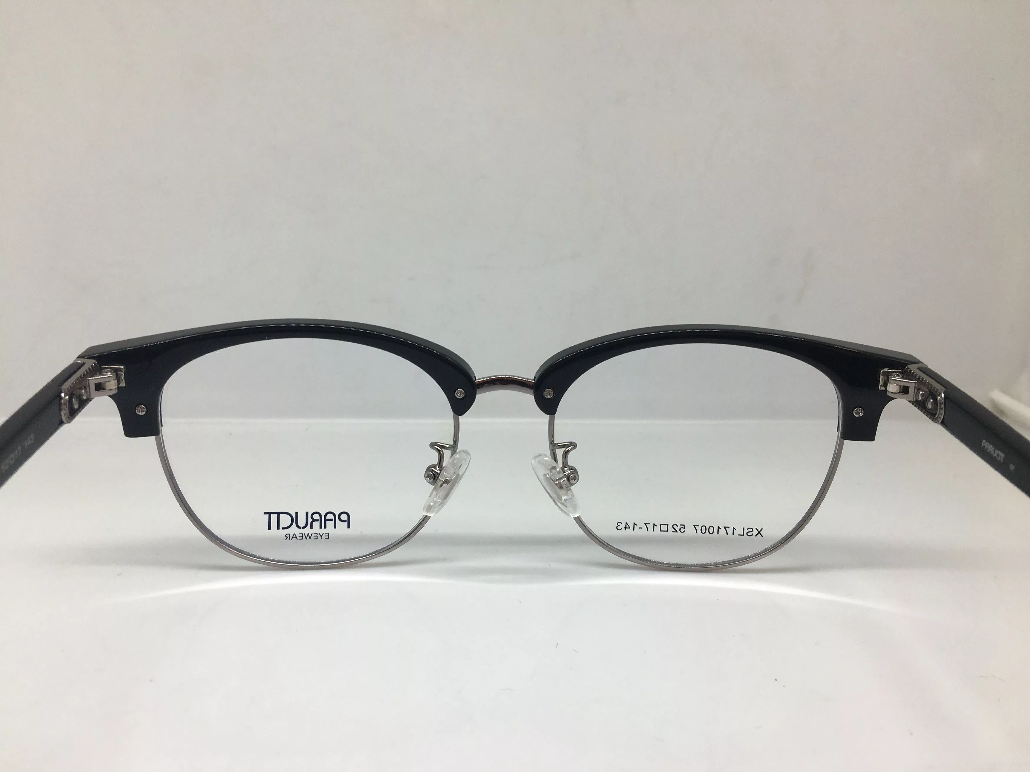 Other Glasses Other Paructt Black Silver Malcolm X Eyeglasses Frame