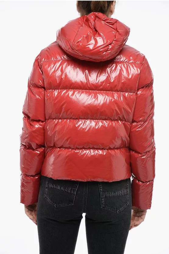 Dsquared2 Jackets Dsquared2 og1mm0624 Varnish Effect Down Jacket in Red