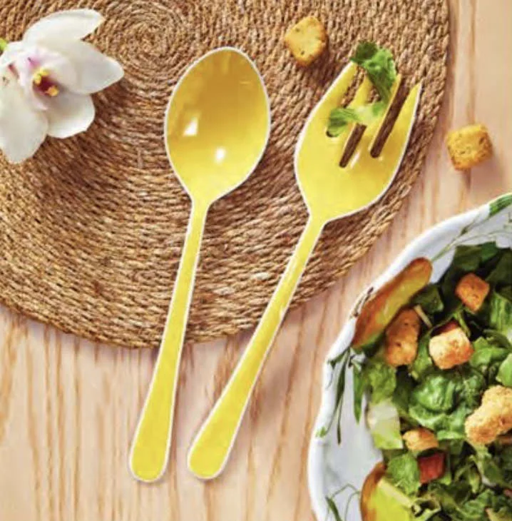 Monroe Enamel Serving Utensil S/2 Yellow