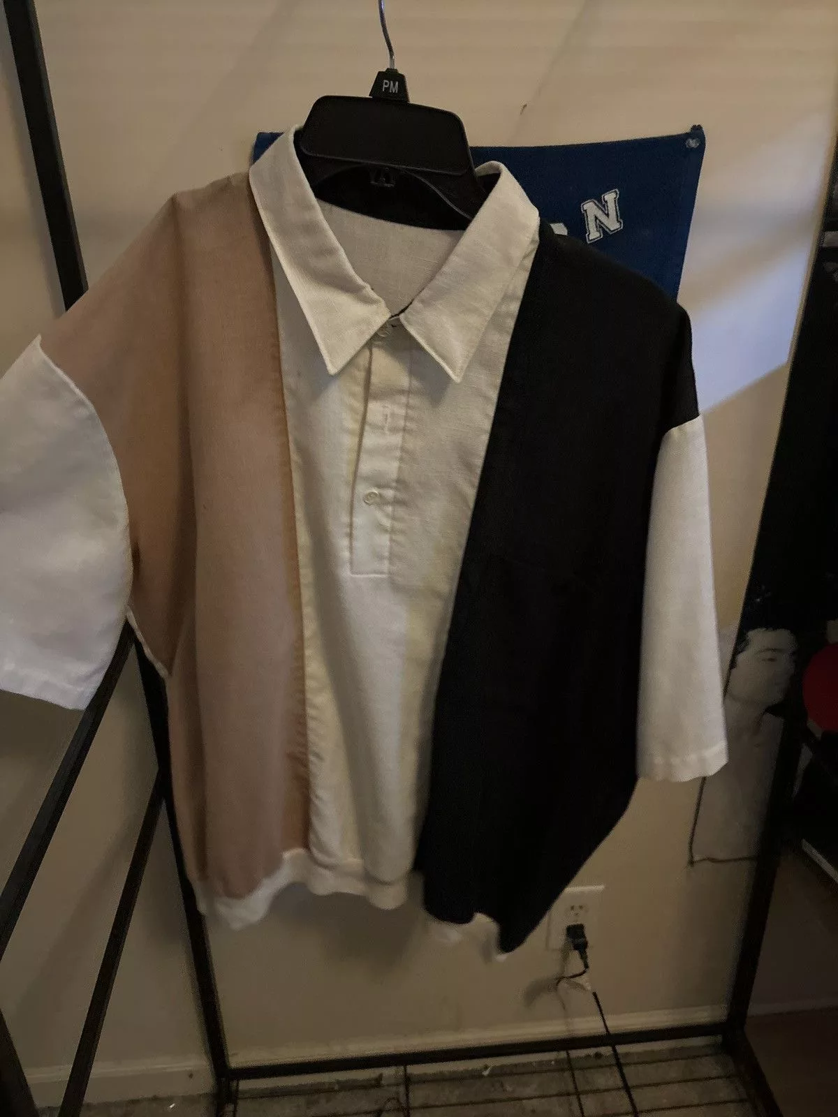 Vintage Shirts Button Ups vintage half button up White
