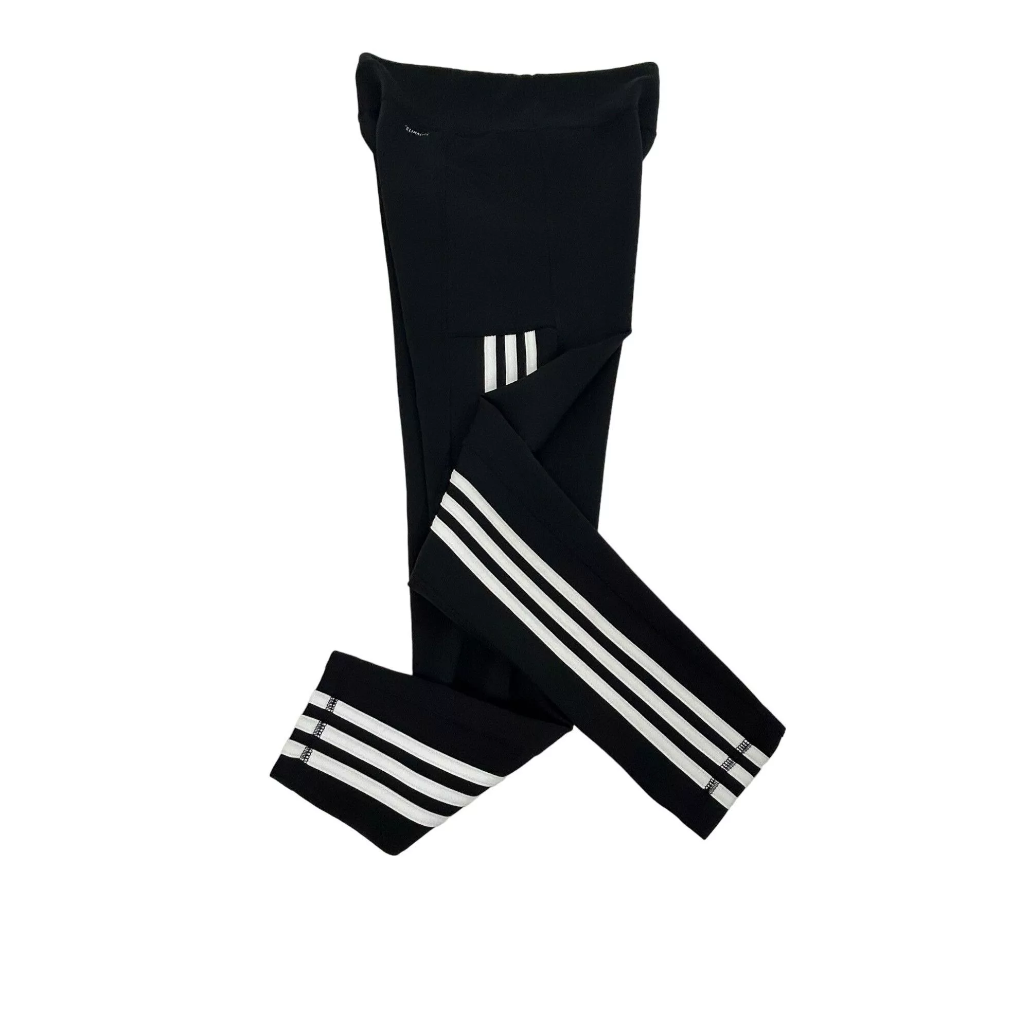 Adidas Leggings Adidas Women Cropped Leggings Climalite Black White Stripes