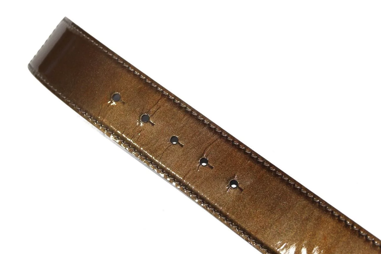 Versace Belts Versace Varnished Belt Gold