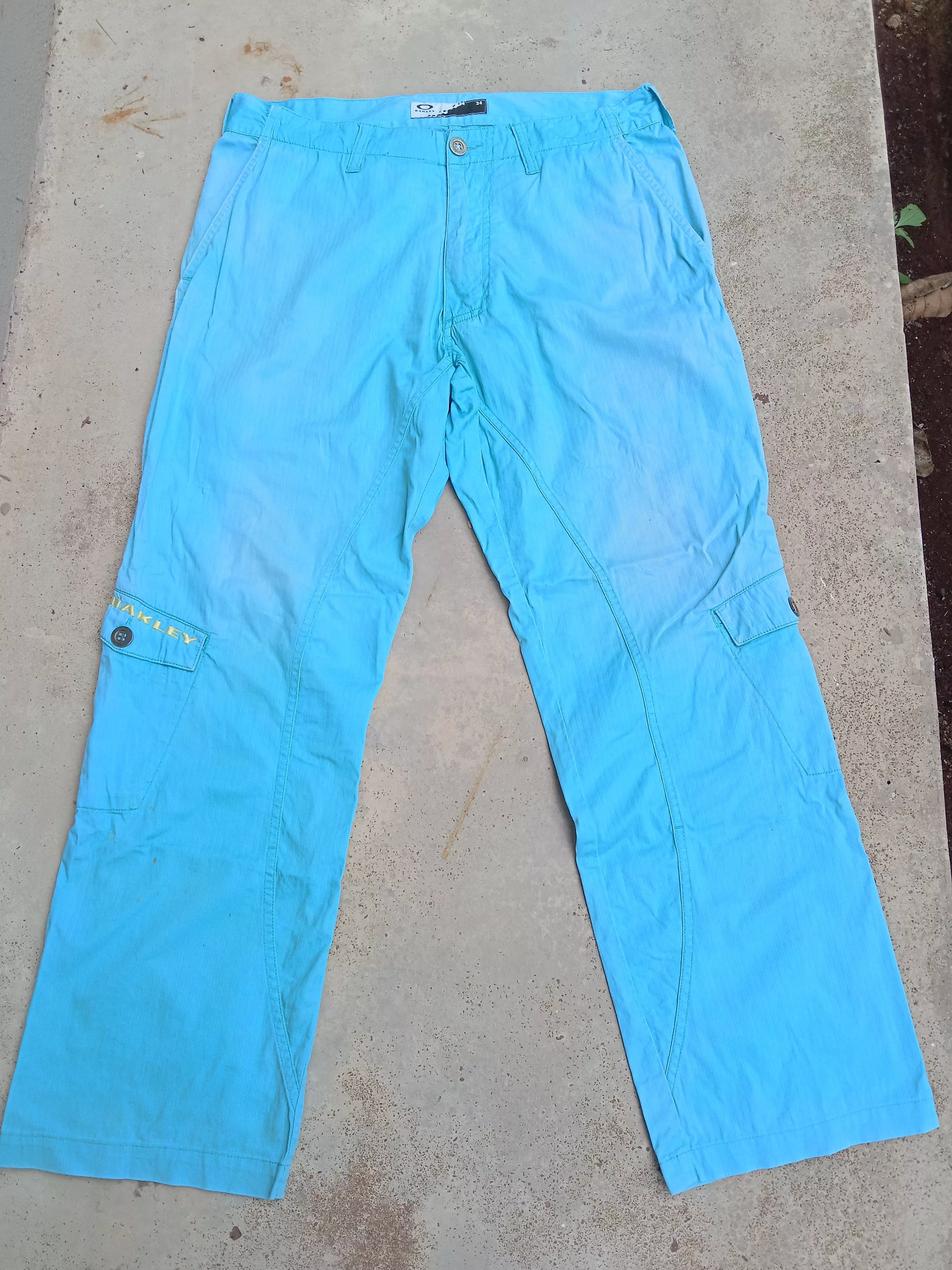 Oakley Casual Pants Oakley × Vintage Vintage Oakley 7 pocket cargo hickory stripe pants Blue Streetwear