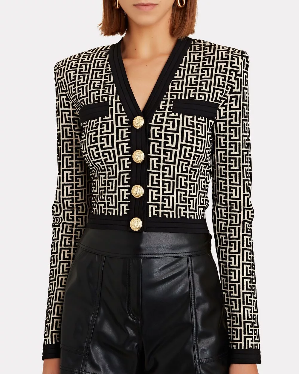Balmain Sweaters Balmain o1w1db10624 Cardigan in Blue