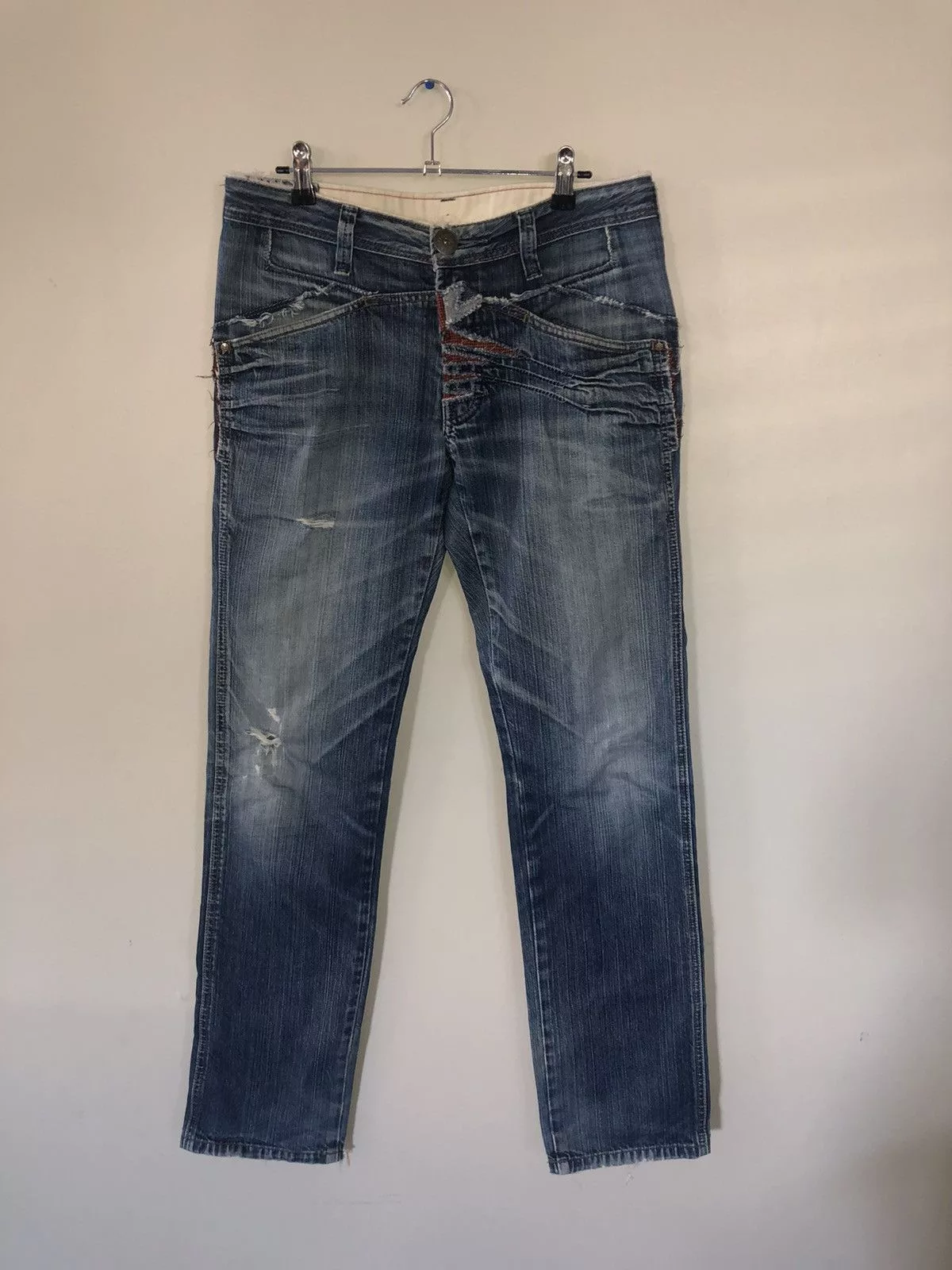 Marithe + Francois Girbaud Denim Marithe + Francois Girbaud Marithe Francois Girbaud scratch jeans Blue