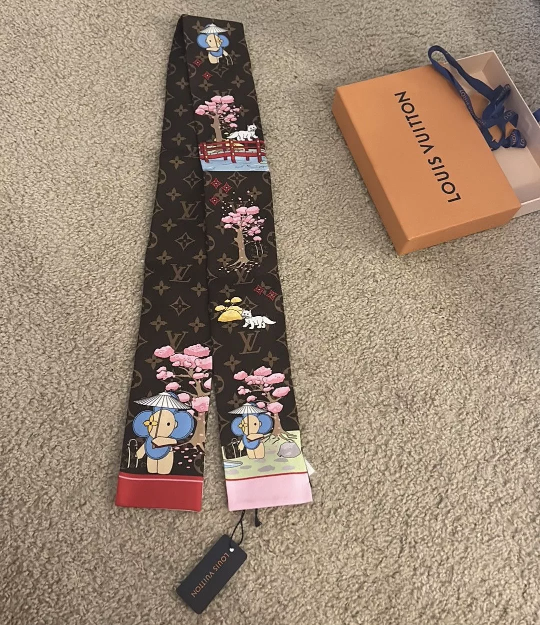 Louis Vuitton Scarves Louis Vuitton Silk Monogram 2021 Christmas Japanese Bandeau Multi