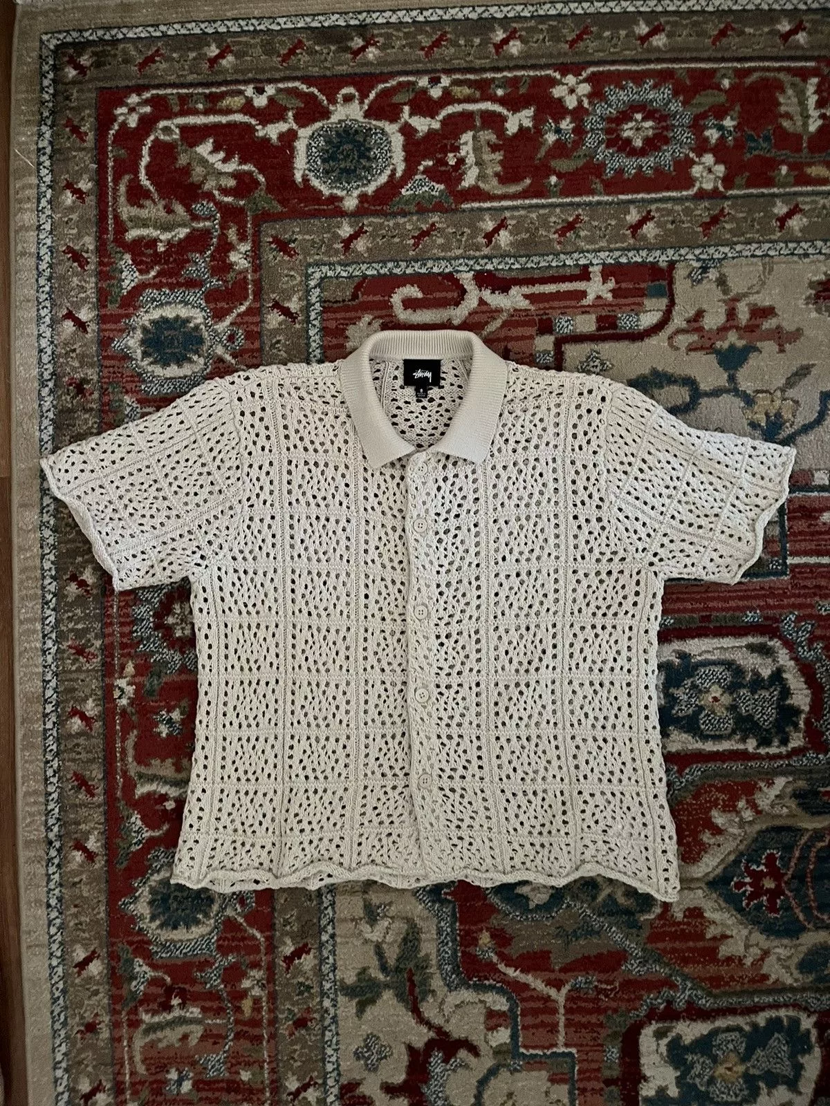 Stussy Polos Stussy Crochet shirt White