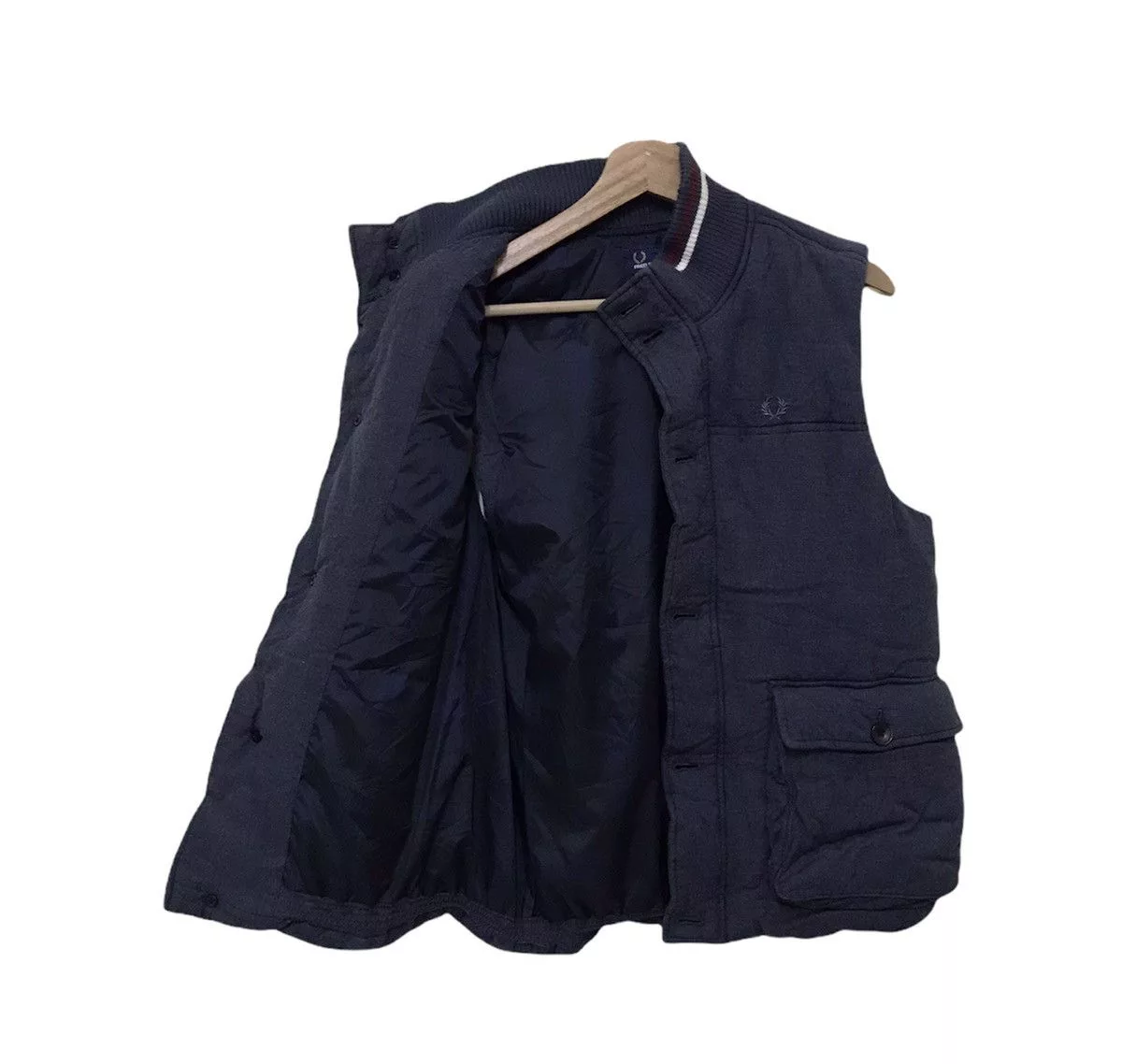 Fred Perry Light Jackets Fred Perry × Vintage Vintage Fred Perry Puffer Sleeve Less Jacket Multi