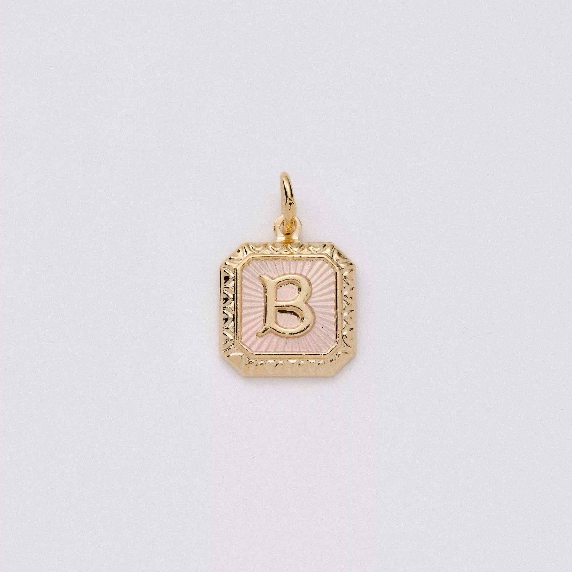 Two Tone Letter Charm